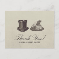 Vintage-Hüte für Mr. und Mrs. zur Hochzeit Danke