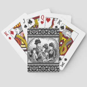 Vintage Hüte Spielkarten