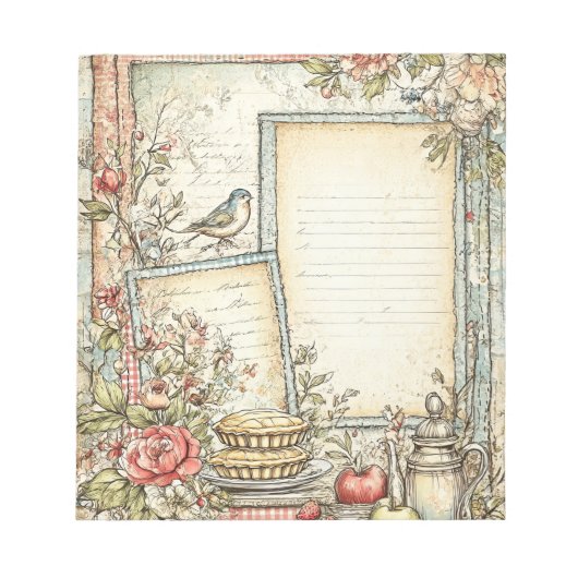 Vintage Hütte Bauernhof Papier Notepad Notizblock (Vorderseite)