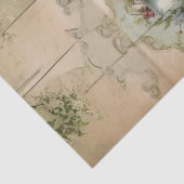 Vintage Hütte Blumenzapier Seidenpapier (Detail)