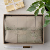 Vintage Hütte Blumenzapier Seidenpapier (Geschenk)