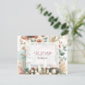 Vintage Hütte Einladung (Stehend Vorderseite)