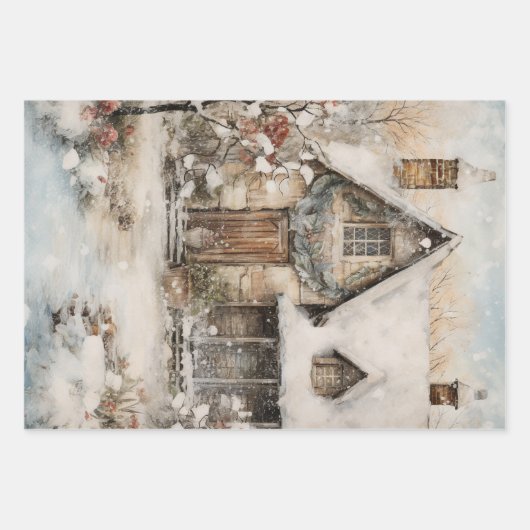 Vintage Hütte Garten Ephemera Geschenkpapier Set (Vorderseite 2)