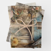 Vintage Hütte Garten Ephemera Geschenkpapier Set (Beispiel)
