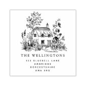 Vintage Hütte Gummistempel (Prägung)