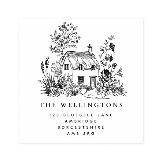 Vintage Hütte Gummistempel (Prägung)