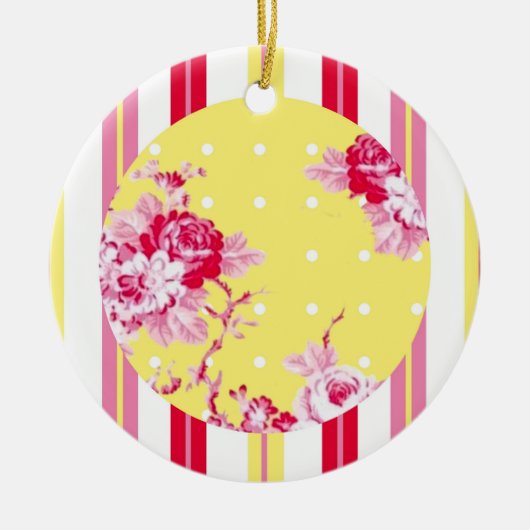 Vintage Hütte Keramikornament (Vorne)