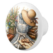 Vintage Hütte-Kern Picknick Keramikknauf (Rechts)