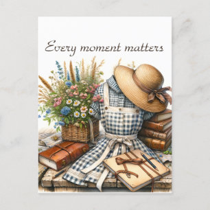 Vintage Hütte-Kern Picknick Postkarte