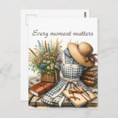 Vintage Hütte-Kern Picknick Postkarte (Vorne/Hinten)