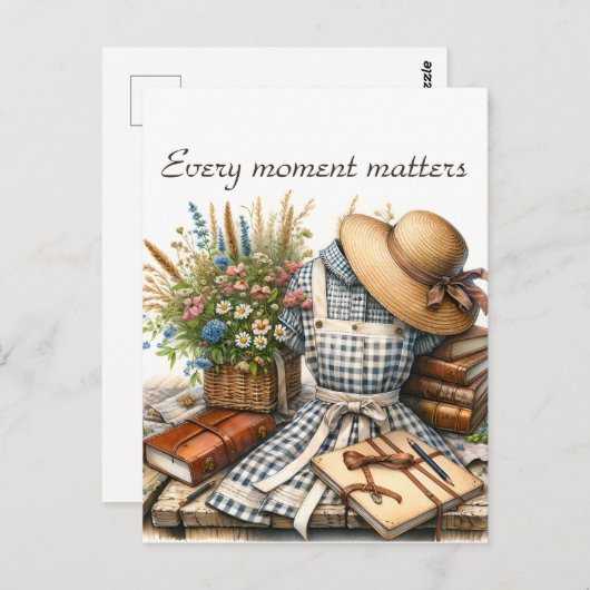 Vintage Hütte-Kern Picknick Postkarte (Vorne/Hinten)