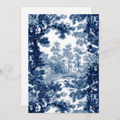 Vintage Hütte Landschaft Toile-Blue & White Dankeskarte (Vorne/Hinten)