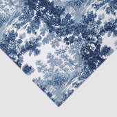 Vintage Hütte Landschaft Toile-Blue & White Seidenpapier (Ausschnitt)