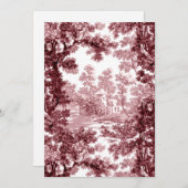 Vintage Hütte Landschaft Toile Pink & White Dankeskarte (Vorne/Hinten)