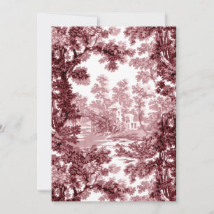 Vintage Hütte Landschaft Toile Pink & White Dankeskarte