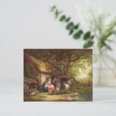 Vintage Hütte Postkarte (Stehend Vorderseite)