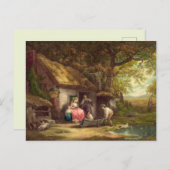 Vintage Hütte Postkarte (Vorne/Hinten)