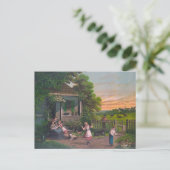 Vintage Hütte Postkarte (Stehend Vorderseite)