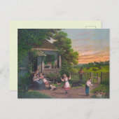 Vintage Hütte Postkarte (Vorne/Hinten)