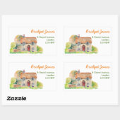 Vintage Hütte Rechteckiger Aufkleber (Blatt)