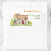 Vintage Hütte Rechteckiger Aufkleber (Tasche)