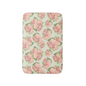 Vintage Hüttechic-Rosa-Rosen Badematte (Vorderseite Vertikal)