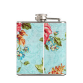 Vintage Hütten-Rosen-Blumenflasche Flachmann (Rückseite)