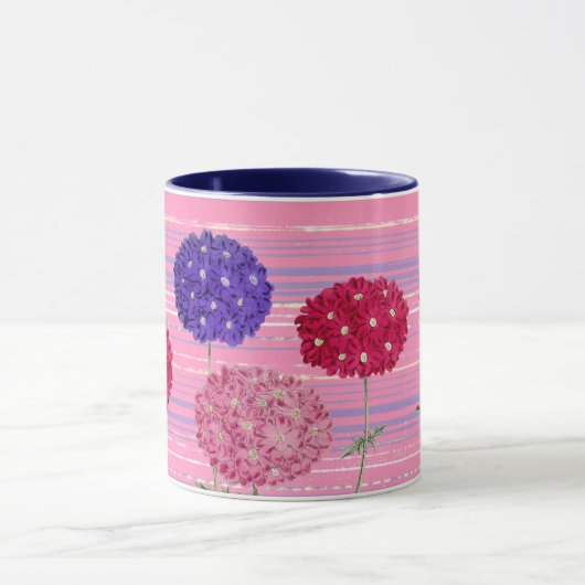 Vintage Hydrangea-Blume Tasse Cup (Zentrum)