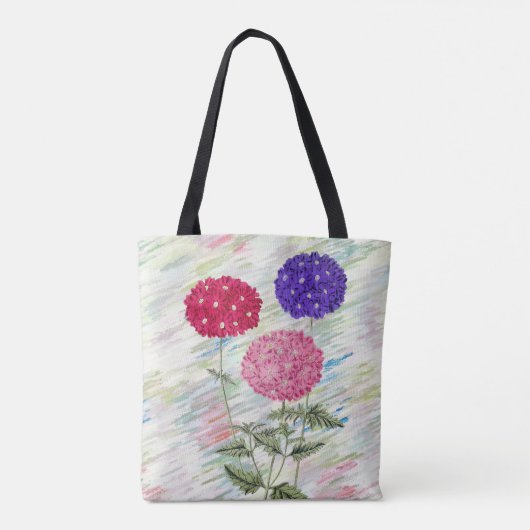 Vintage Hydrangea-Blume Tote Tasche (Rückseite)