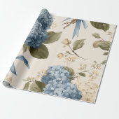 Vintage Hydrangea Bouquet Pattern Geschenkpapier (Ungerollt)