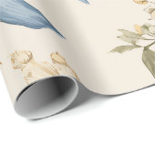 Vintage Hydrangea Bouquet Pattern Geschenkpapier (Rolleneckpunkt)