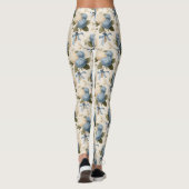 Vintage Hydrangea Bouquet Pattern Leggings (Rückseite)