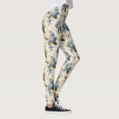 Vintage Hydrangea Bouquet Pattern Leggings (Rechts)