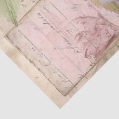 Vintage Hydrangea & Butterfly Dekoupage Ephemera Seidenpapier (Detail)