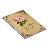 Vintage Hydrangea-Hochzeits-Zeitschrift Notizblock (Rechte Seite)