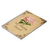 Vintage Hydrangea-Hochzeits-Zeitschrift Notizblock (Linke Seite)