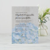 Vintage Hydrangea Hochzeitseinladungen Einladung (Stehend Vorderseite)