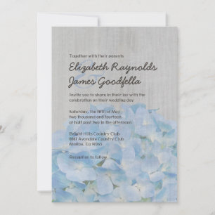 Vintage Hydrangea Hochzeitseinladungen Einladung