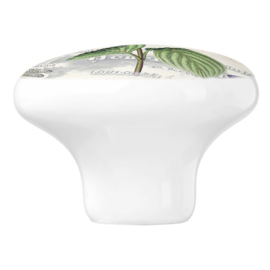 Vintage Hydrangea Keramikknauf (Seitenansicht)