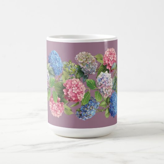 Vintage Hydrangea Mug Kaffeetasse (Mittel)