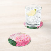 Vintage Hydrangea-Papier-Untersetzer, rosa Untersetzer (Vor Ort)