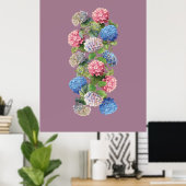 Vintage Hydrangea Poster (Heimbüro)