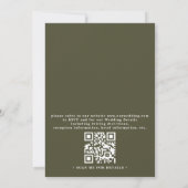 Vintage Hydrangea Rustic Elegant QR Code Wedding Einladung (Rückseite)