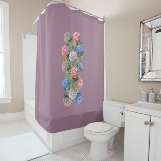Vintage Hydrangea Shower Curtain Duschvorhang (Beispiel)