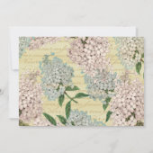 Vintage Hydrangeas | Französisches Ephemera-Brautp Einladung (Rückseite)