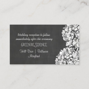 Vintage Hydrangeas-Hochzeitseinlage für Chalkboard Begleitkarte