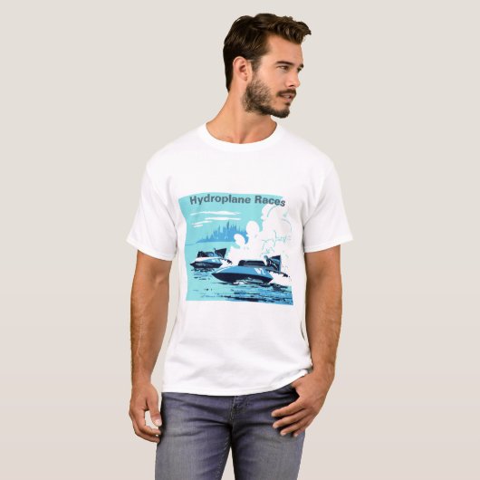 Vintage Hydroplane. Die Thunderboote T-Shirt (Vorne ganz)