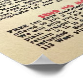 Vintage Hypnotisierung von Werbemitteln Poster (Ecke)