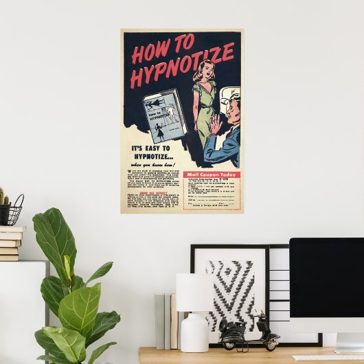 Vintage Hypnotisierung von Werbemitteln Poster (Heimbüro)