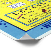 Vintage Hysteric Map Grand Canyon Travel Poster (Ecke)